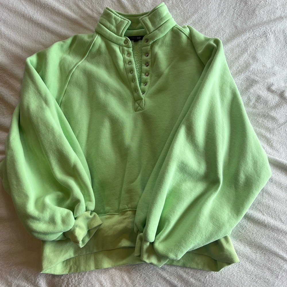 Lime Green Pullover Sweatshirt